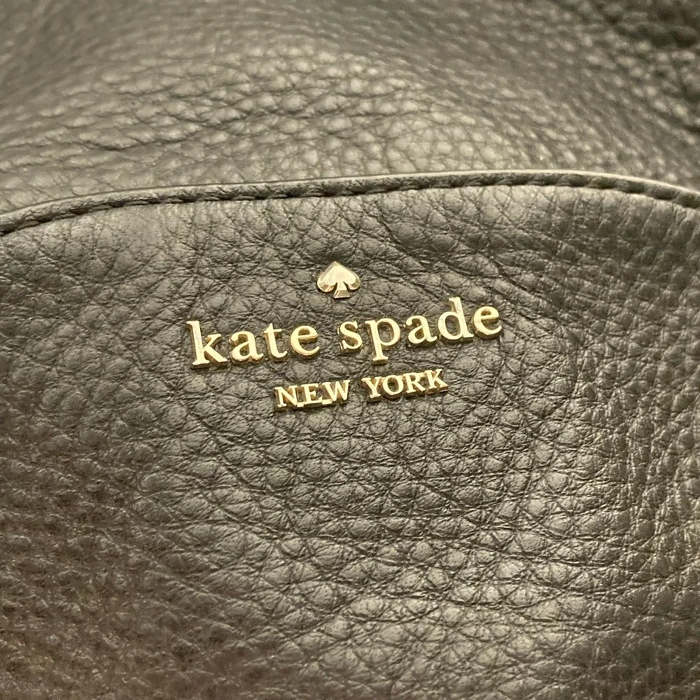 Kate Spade Black Leather Backpack